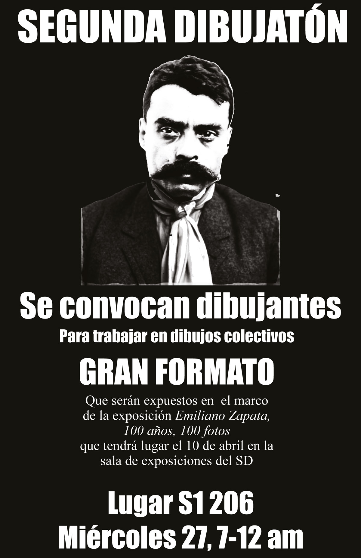 Dibujatón Emiliano Zapata, 100 años, 100 fotos