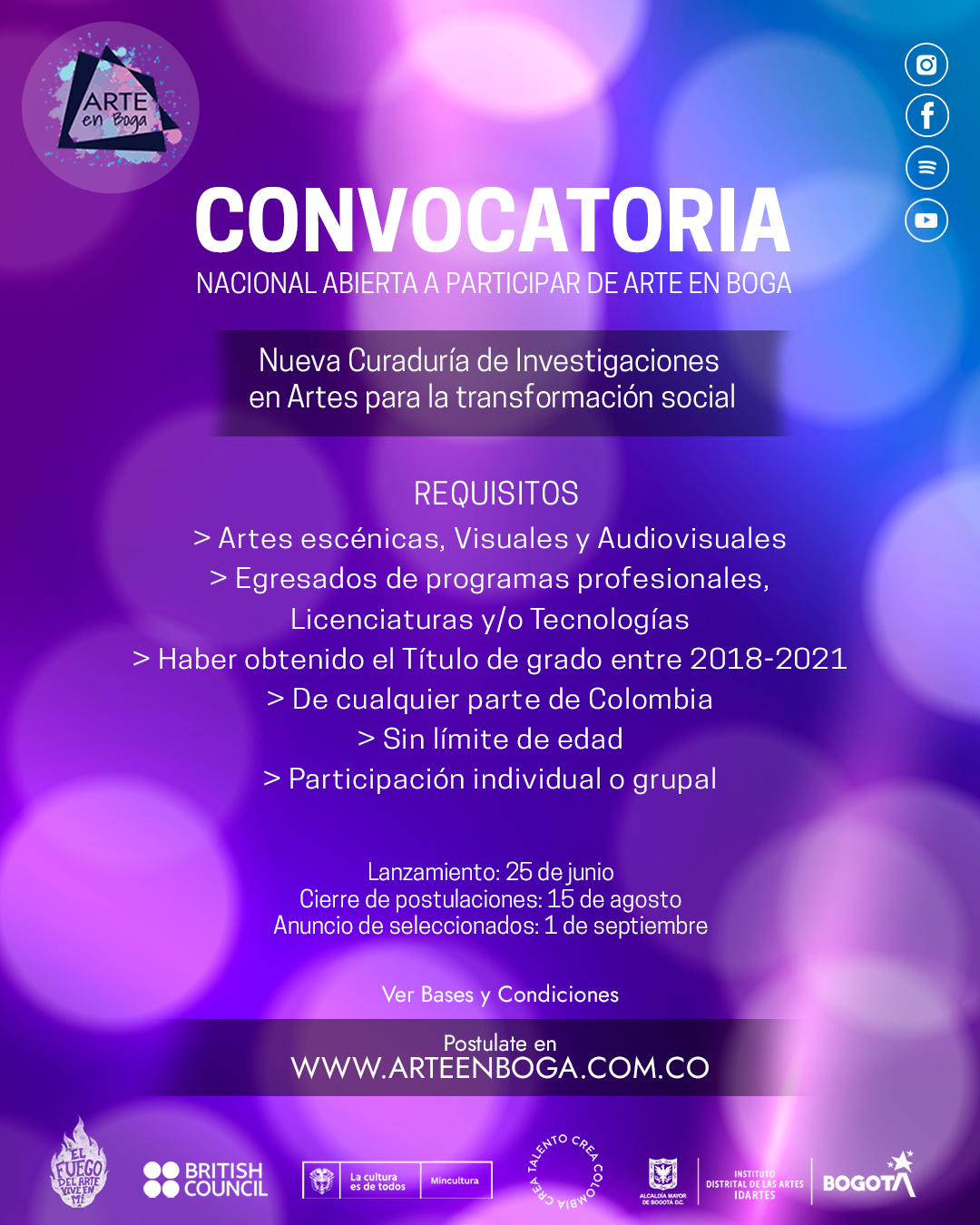 Convocatoria Arte en Boga Convocatoria Arte en Boga