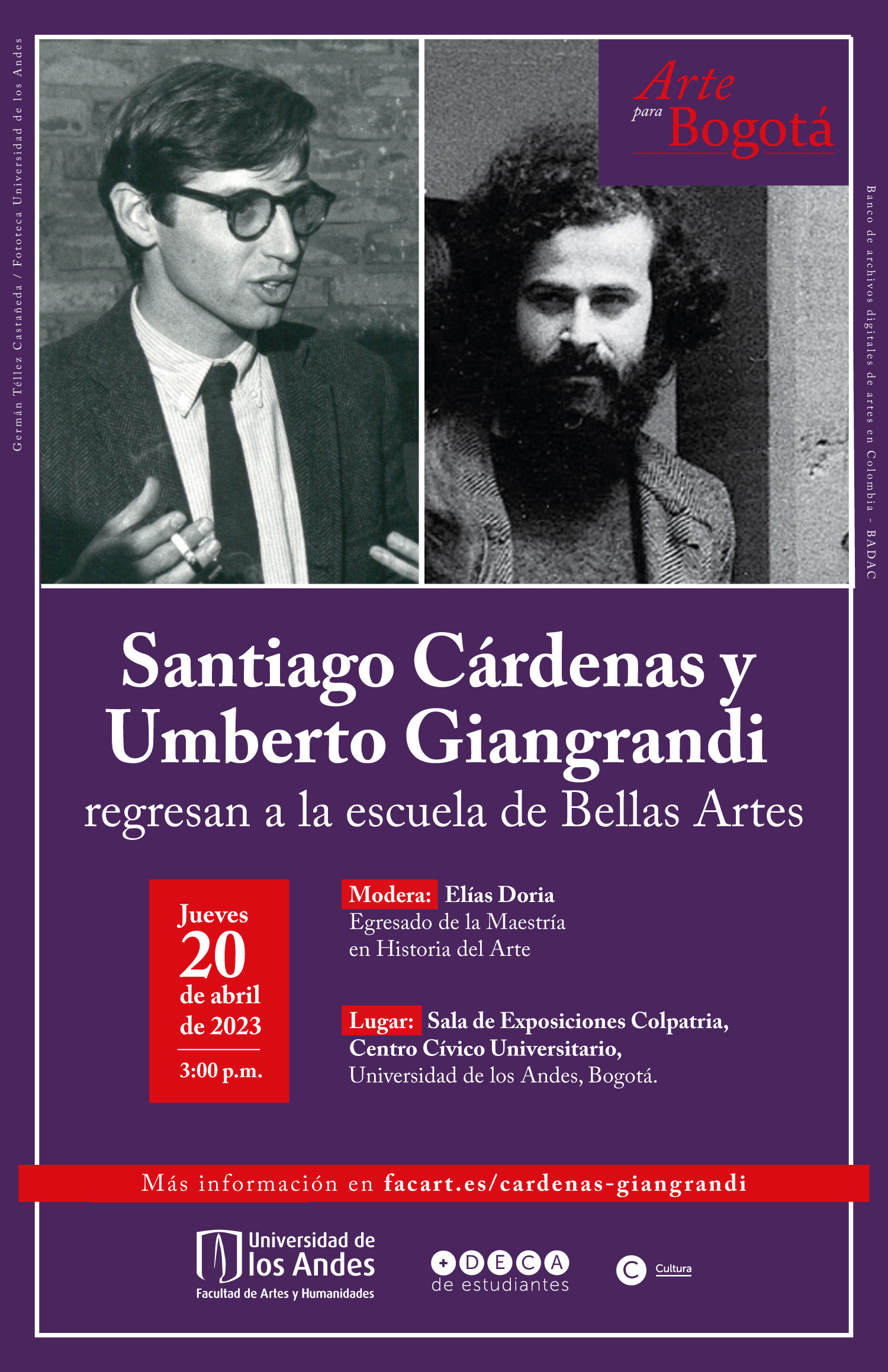 Santiago Cárdenas y Umberto Giangrandi regresan a la Escuela de Bellas Artes