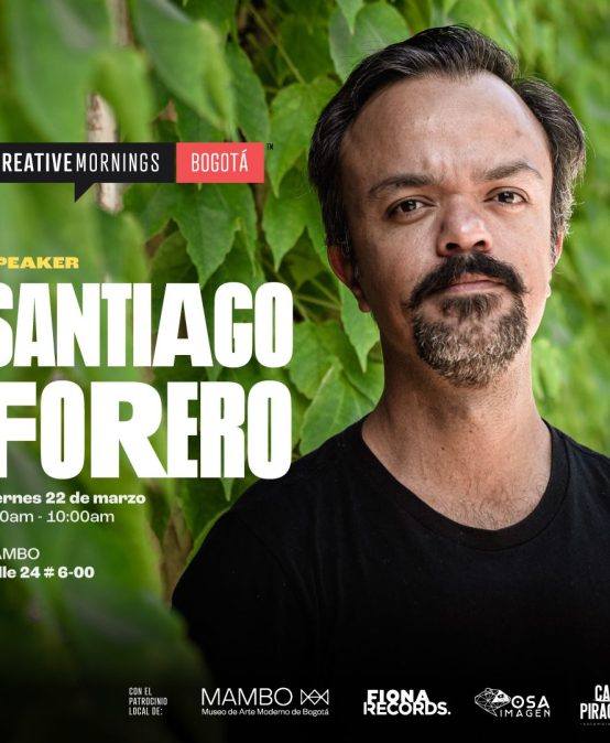 Santiago Forero dará una charla en Creative Mornings sobre su trabajo de creación en torno al tema del mes “perspectiva”.