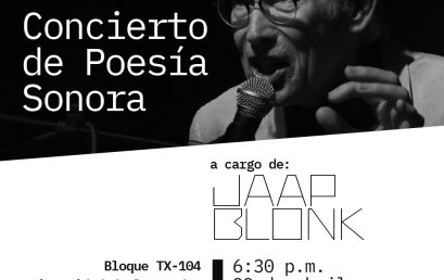 Concierto de Poesía Sonora a cargo de Jaap Blonk.