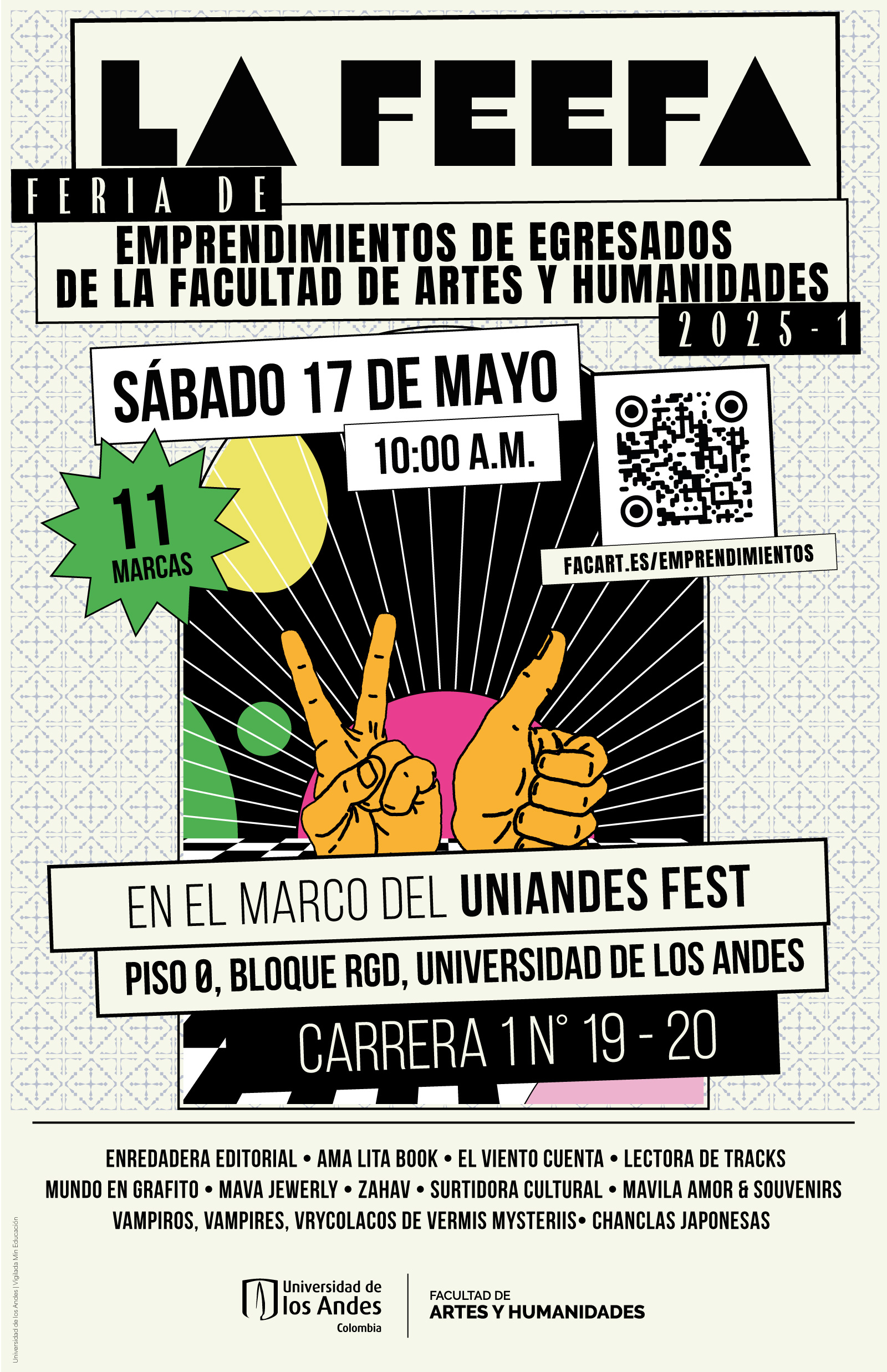 Sábado 17 de mayo de 2025 a las 10:00 a.m. en el Piso 0, Bloque RGD, Universidad de los Andes