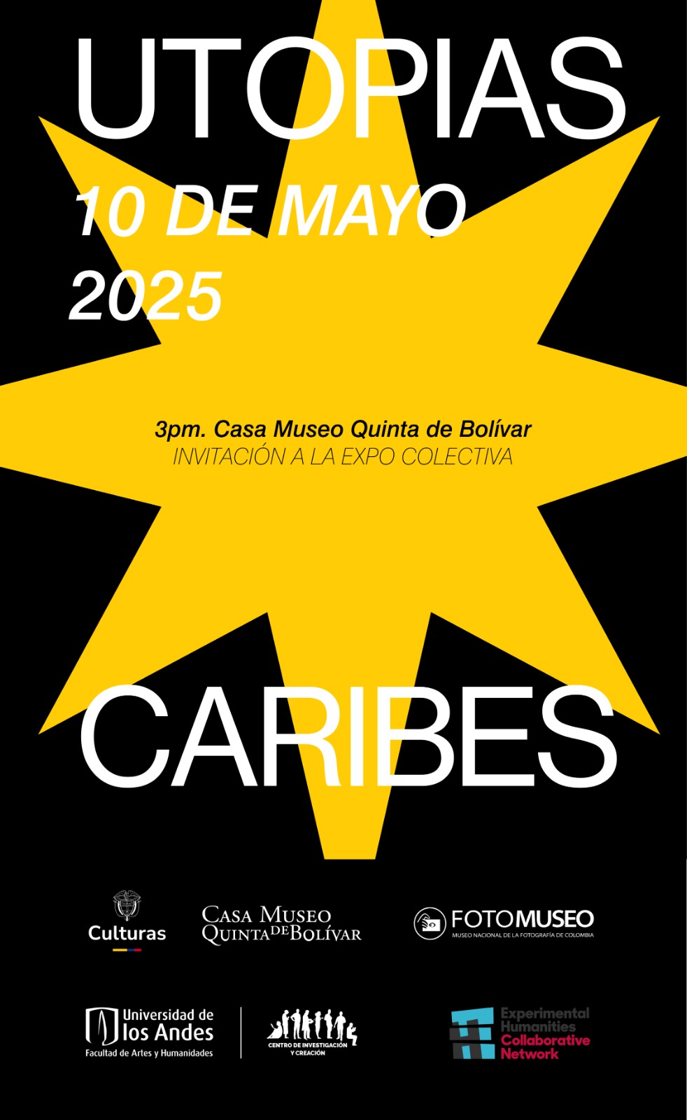 Utopías Caribe, exposición abierta del sábado 10 de mayo al domingo 20 de julio en la Casa Museo Quinta de Bolívar