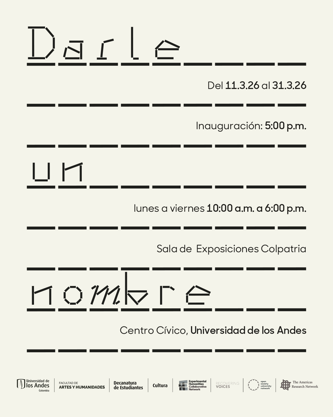 Darle un nombre, un proyecto colaborativo y multisituado que explora las políticas culturales de los nombres y los actos de nombrar.